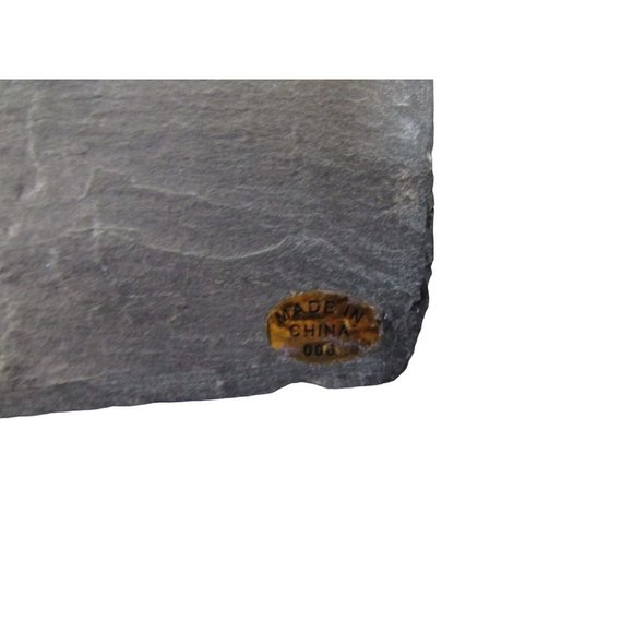 Santa Cat Print On Slate Tile Plaque Knotted Leather Hanger GUC So Much Detail - Picture 15 of 15